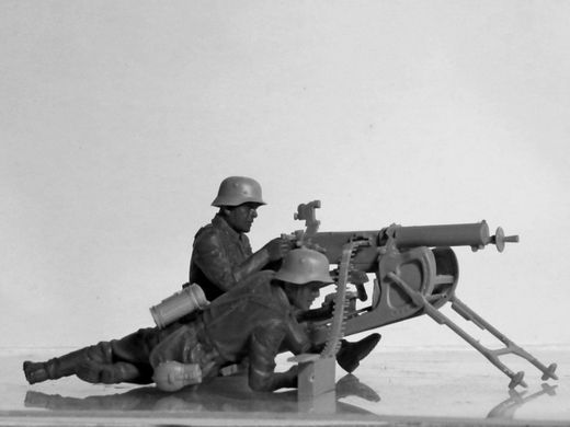 Германский пулеметный расчет MG08 IIМВ, 1:35, ICM, 35645 (Сборная модель)