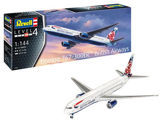 Пассажирский самолет Boeing 767-300ER British Airways, 1:144, Revell, 03862