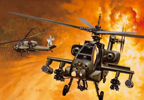 Гелікоптер AH-64A Apache, 1:72, Italeri, 159 (Збірна модель)