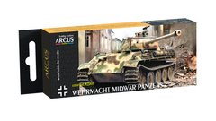Набір емалевих фарб "Wehrmacht Midwar Panzers", Arcus, 2098