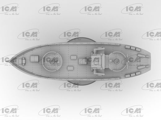 KFK Kriegsfischkutter Немецкий многоцелевой катер 2МВ, 1:350, ICM, S.018 (Сборная модель)