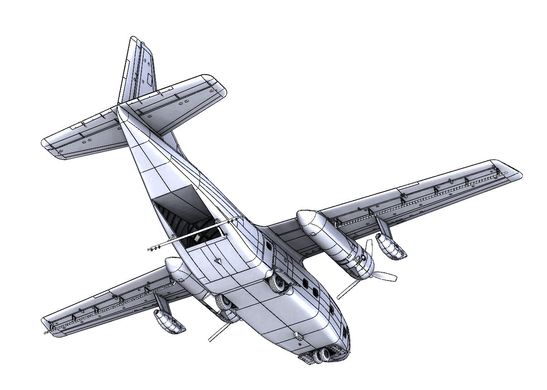 Военно-транспортный самолет спец. назначения Fairchild C-123K/UC-123K Provider, 1:72, Roden, 057 (Сборная модель)