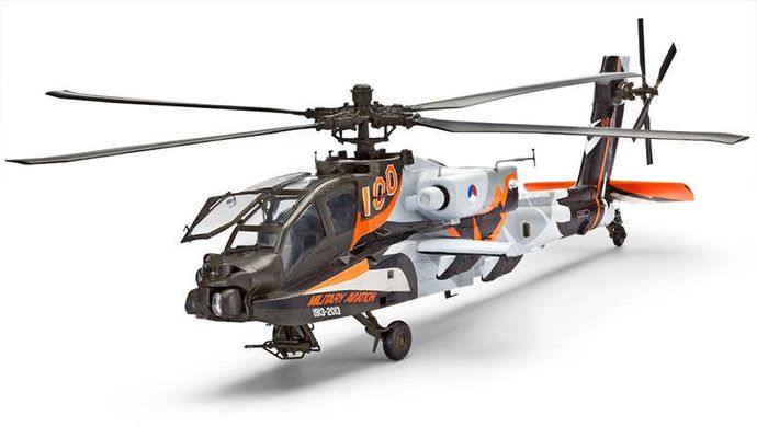 Гелікоптер AH-64D Longbow Apache "100-Military Aviation", 1:48, Revell, 04896 (Подарунковий набір)