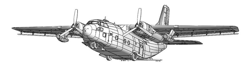 Военно-транспортный самолет спец. назначения Fairchild C-123K/UC-123K Provider, 1:72, Roden, 057 (Сборная модель)