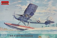 Літак Cessna L-19 / O-1E Bird Dog Floatplane, 1:32, Roden, 629 (Збірна модель)