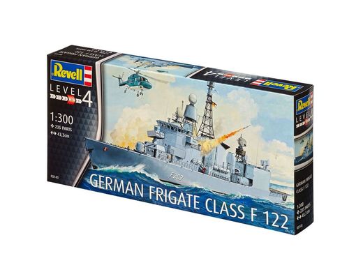 Німецький фрегат F 122 - German frigate Class F 122, 1:300, Revell, 05143
