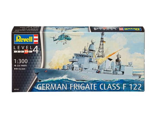 Немецкий фрегат F 122 - German frigate Class F 122, 1:300, Revell, 05143