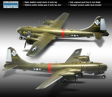 Бомбардировщик USAAF B-29A "OLD BATTLER", 1:72, Academy, 12517 (Сборная модель)