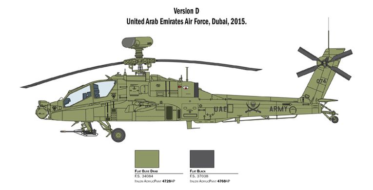 Вертолет AH-64D Longbow, 1:48, Italeri, 2748 (Сборная модель)