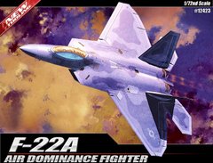 Истребитель Lockheed Martin F-22A Raptor, 1:72, Academy, 12423 (Сборная модель)