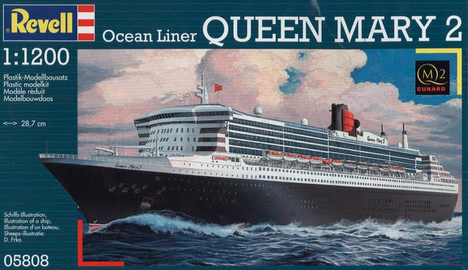 Океанский лайнер Queen Mary 2, 1:1200, Revell, 05808 (Сборна модель)