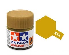 X-12, Акриловая краска Tamiya Mini X-12 золотой (глянцевый), 10 мл, 81512