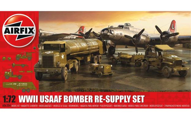 Военный транспорт обеспечения бомбардировщиков WWII USAAF 8th Bomber Resupply Set, 1:72, Airfix, A06304 (Сборная модель)