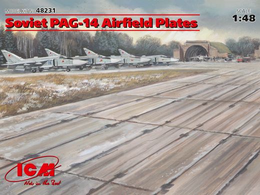 Советские аэродромные плиты ПАГ-14 (32 шт.), 1:48, ICM, 48231