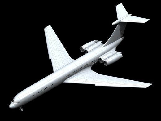 Пассажирский самолет Ильюшин-62М, 1:144, ICM, 14405