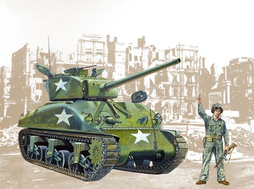 Американский танк M4A1 Sherman, 1:35, ITALERI, 225 (Сборная модель)