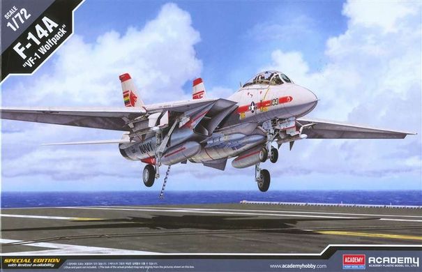 Истребитель F-14A "VF-1 Wolfpack", 1:72, Academy, 12504, сборная модель самолета